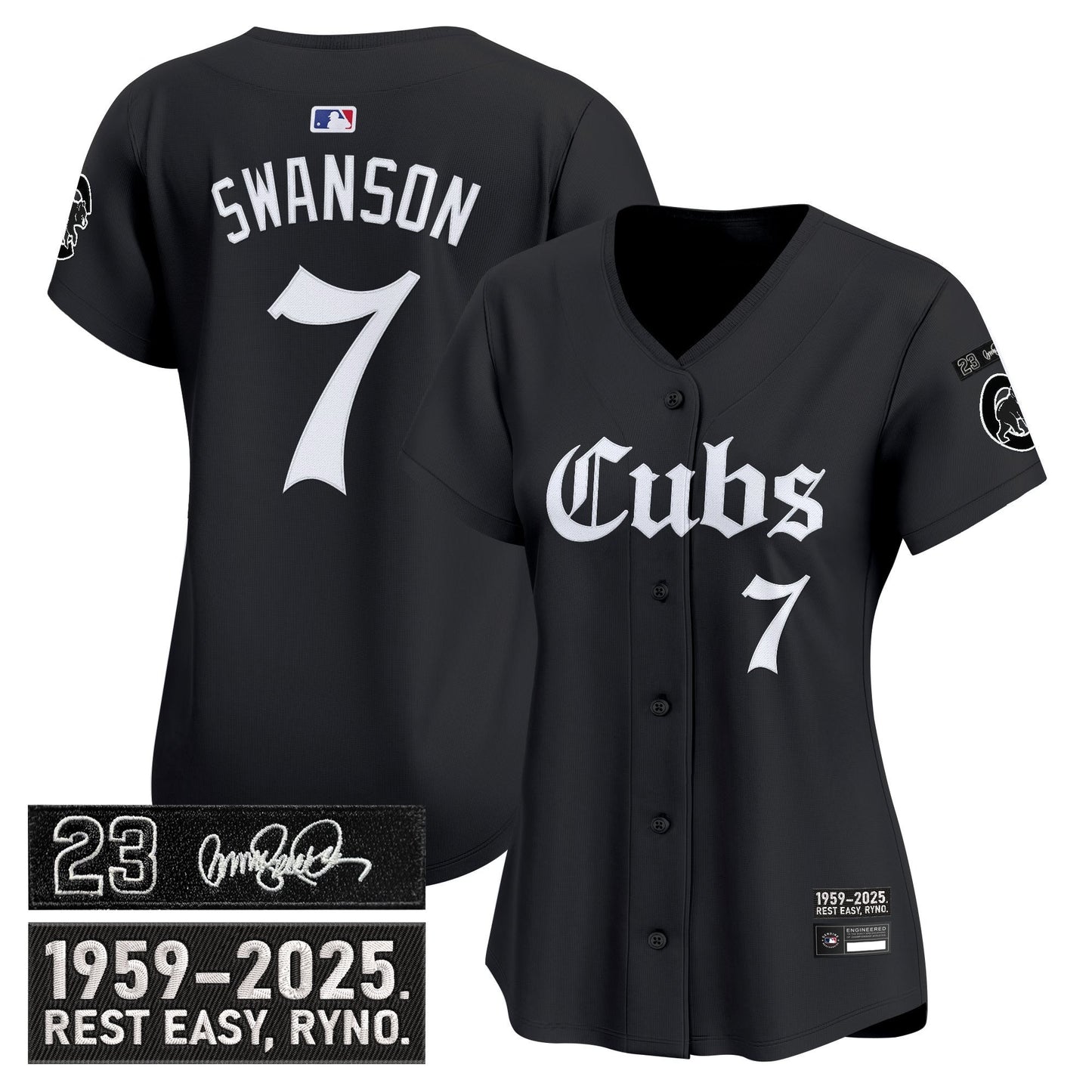 Women's Chicago Cubs 'Ryne Sandberg Tribute' Vapor Premier Limited Jersey - Gothic Edition - All Stitched