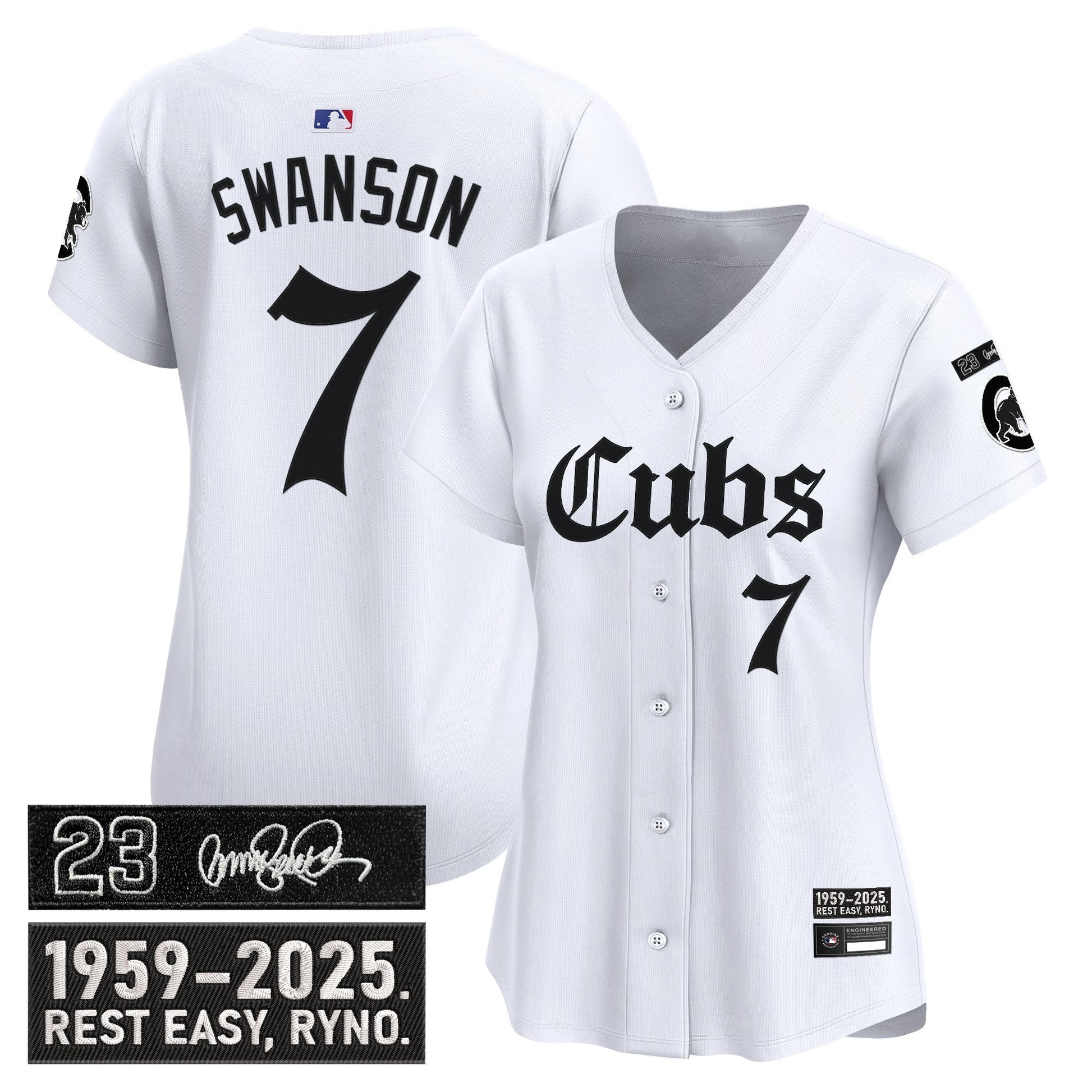 Women's Chicago Cubs 'Ryne Sandberg Tribute' Vapor Premier Limited Jersey - Gothic Edition - All Stitched
