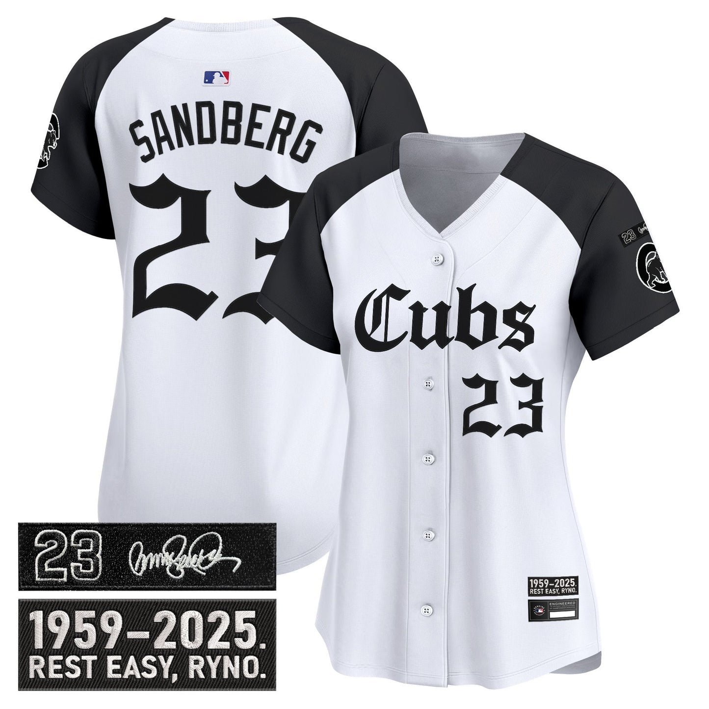 Women's Chicago Cubs 'Ryne Sandberg Tribute' Vapor Premier Limited Jersey - Gothic Edition - All Stitched