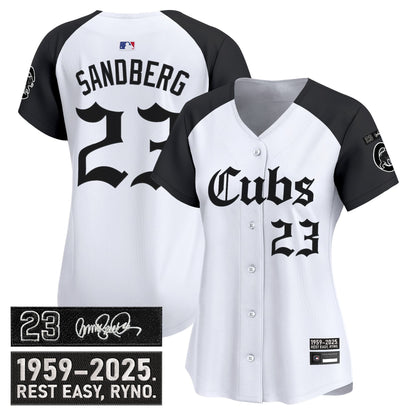 Women's Chicago Cubs 'Ryne Sandberg Tribute' Vapor Premier Limited Jersey - Gothic Edition - All Stitched
