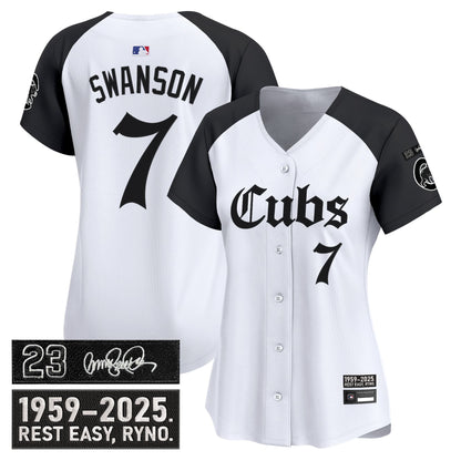 Women's Chicago Cubs 'Ryne Sandberg Tribute' Vapor Premier Limited Jersey - Gothic Edition - All Stitched