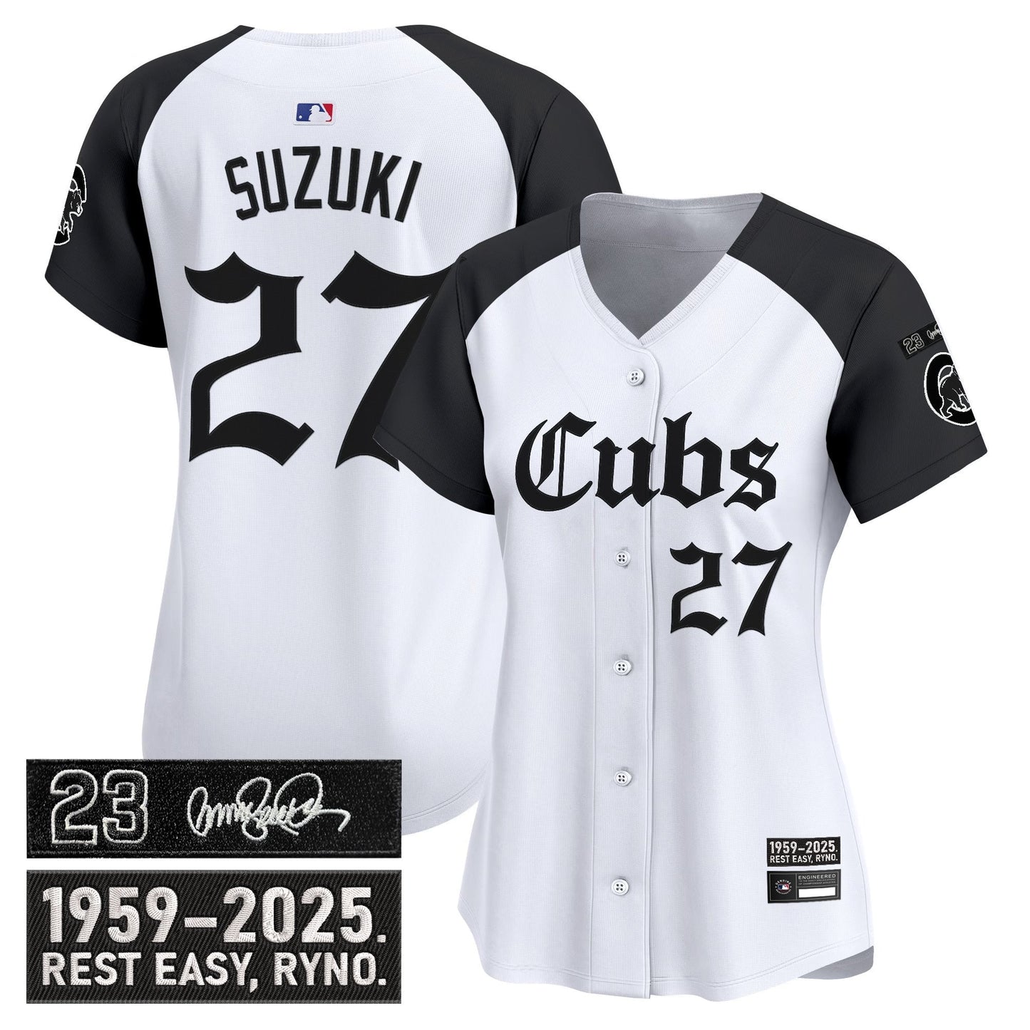 Women's Chicago Cubs 'Ryne Sandberg Tribute' Vapor Premier Limited Jersey - Gothic Edition - All Stitched