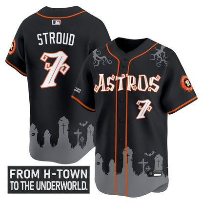 Men's Houston Astros 'Halloween Shadows Edition' Vapor Premier Limited Jersey - Stitched
