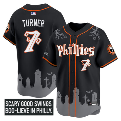 Men's Philadelphia Phillies 'Halloween Spooky Edition' Premier Limited Jersey - Stitched