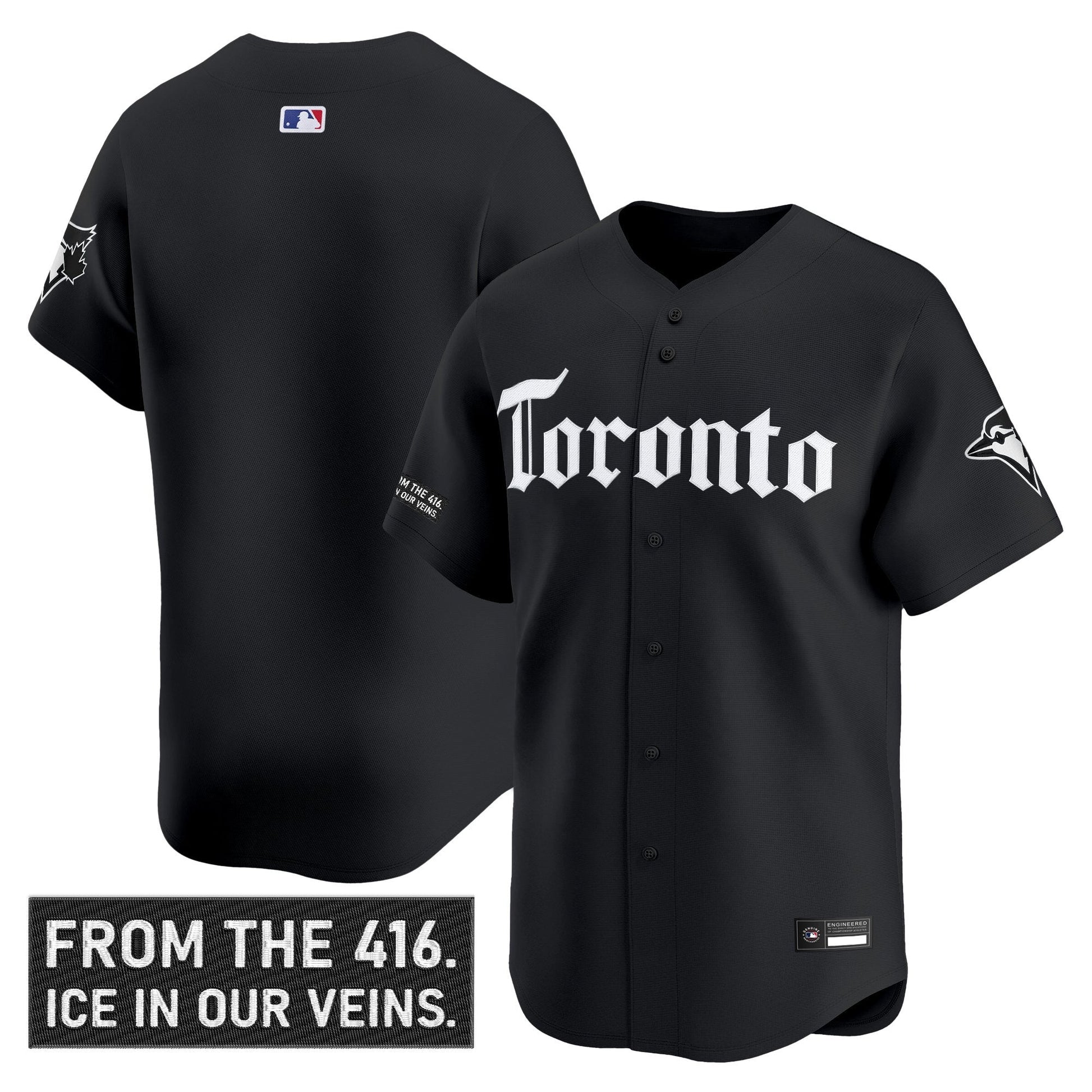Men's Toronto Blue Jays 'Gothic North Edition' Vapor Premier Limited Jersey - All Stitched