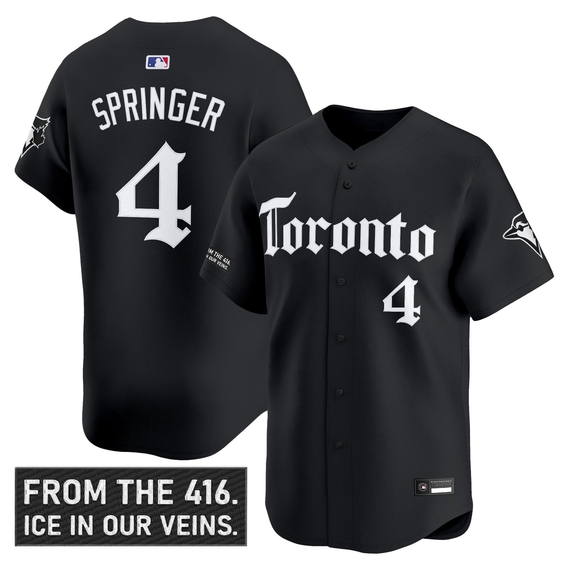 Men's Toronto Blue Jays 'Gothic North Edition' Vapor Premier Limited Jersey - All Stitched