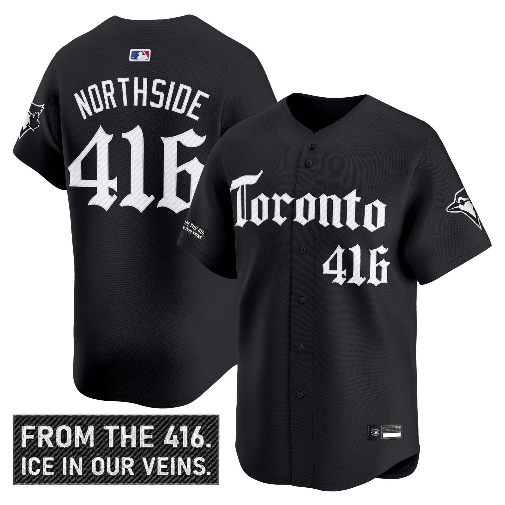 Men's Toronto Blue Jays 'Gothic North Edition' Vapor Premier Limited Jersey - All Stitched