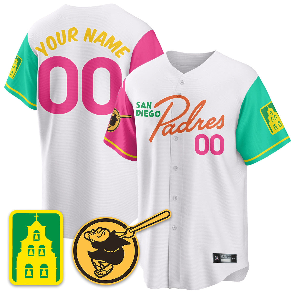 San Diego Padres City Connect City Concept Custom Jersey - All Stitched