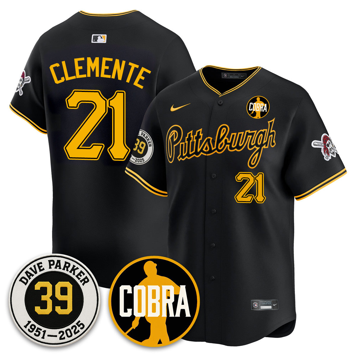 Men's Pittsburgh Pirates Memories Dave Parker Jersey- “COBRA” Patch - All Stitched