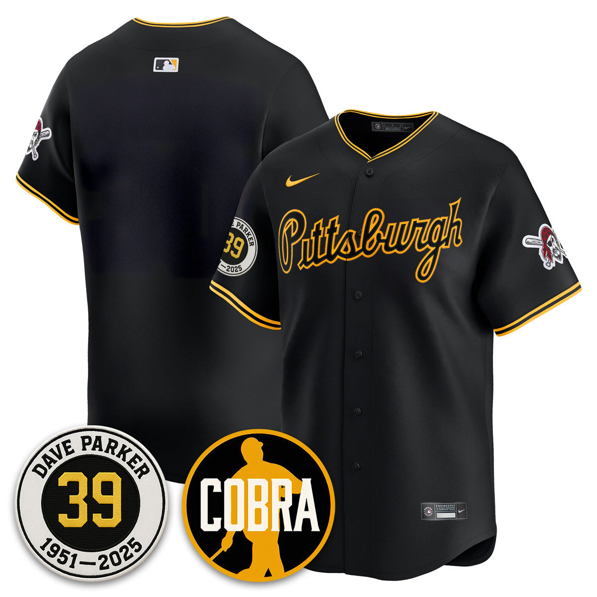 Men's Pittsburgh Pirates Memories Dave Parker Jersey- “COBRA” Patch - All Stitched