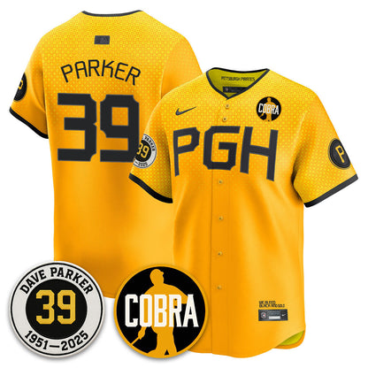 Men's Pittsburgh Pirates Memories Dave Parker Jersey- “COBRA” Patch - All Stitched