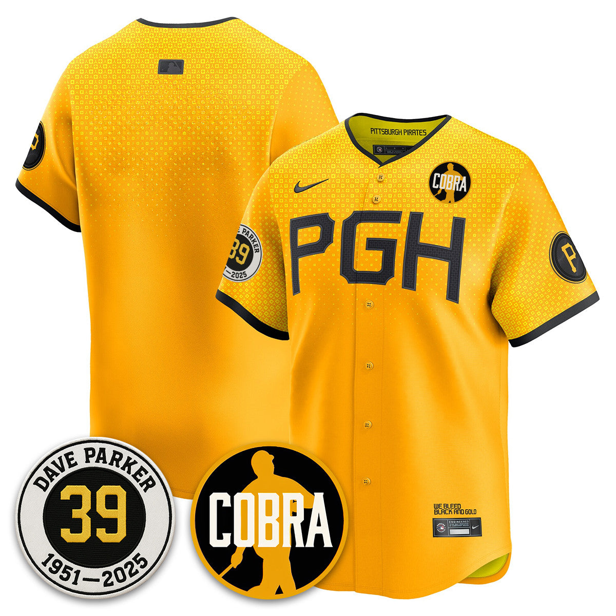 Men's Pittsburgh Pirates Memories Dave Parker Jersey- “COBRA” Patch - All Stitched