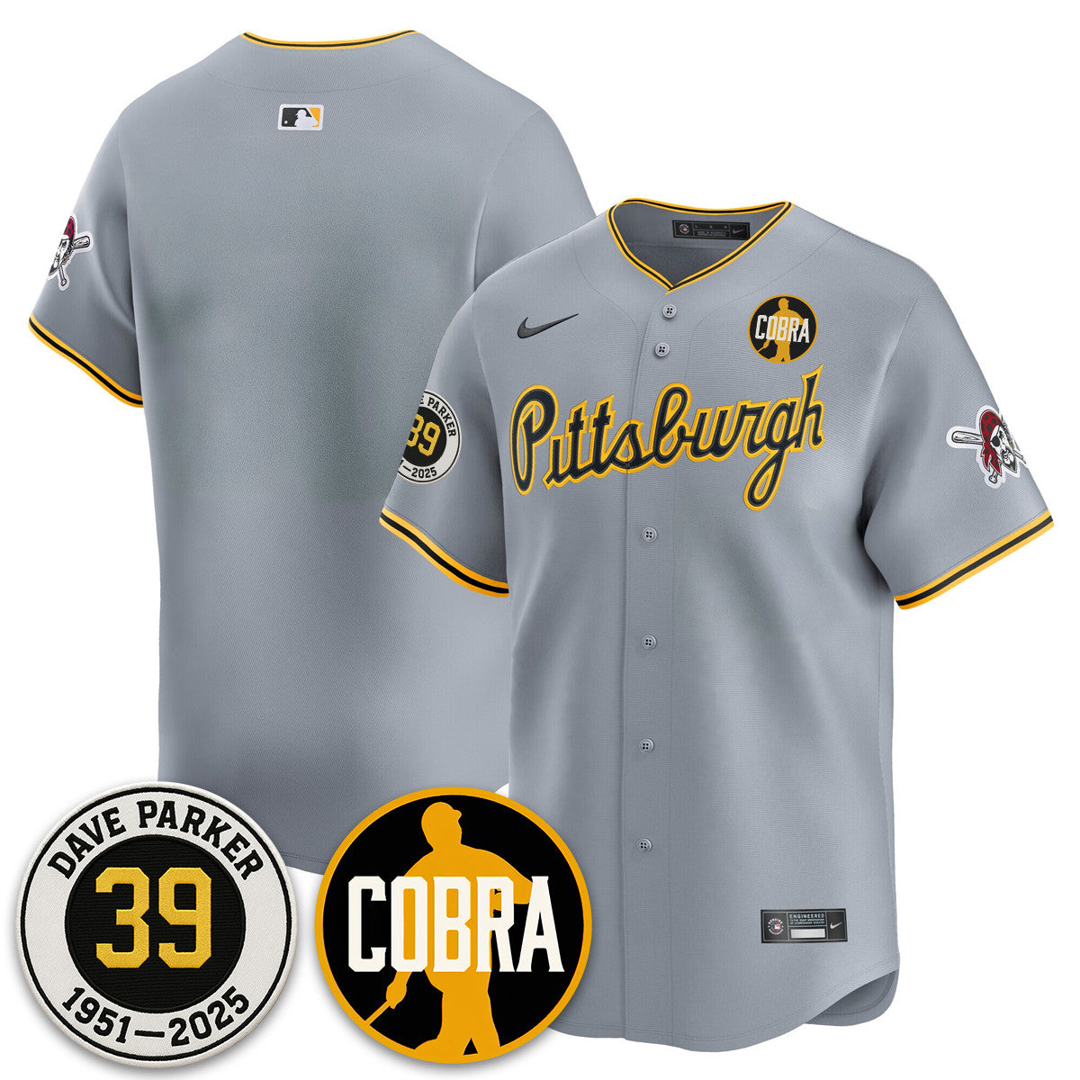 Men's Pittsburgh Pirates Memories Dave Parker Jersey- “COBRA” Patch - All Stitched