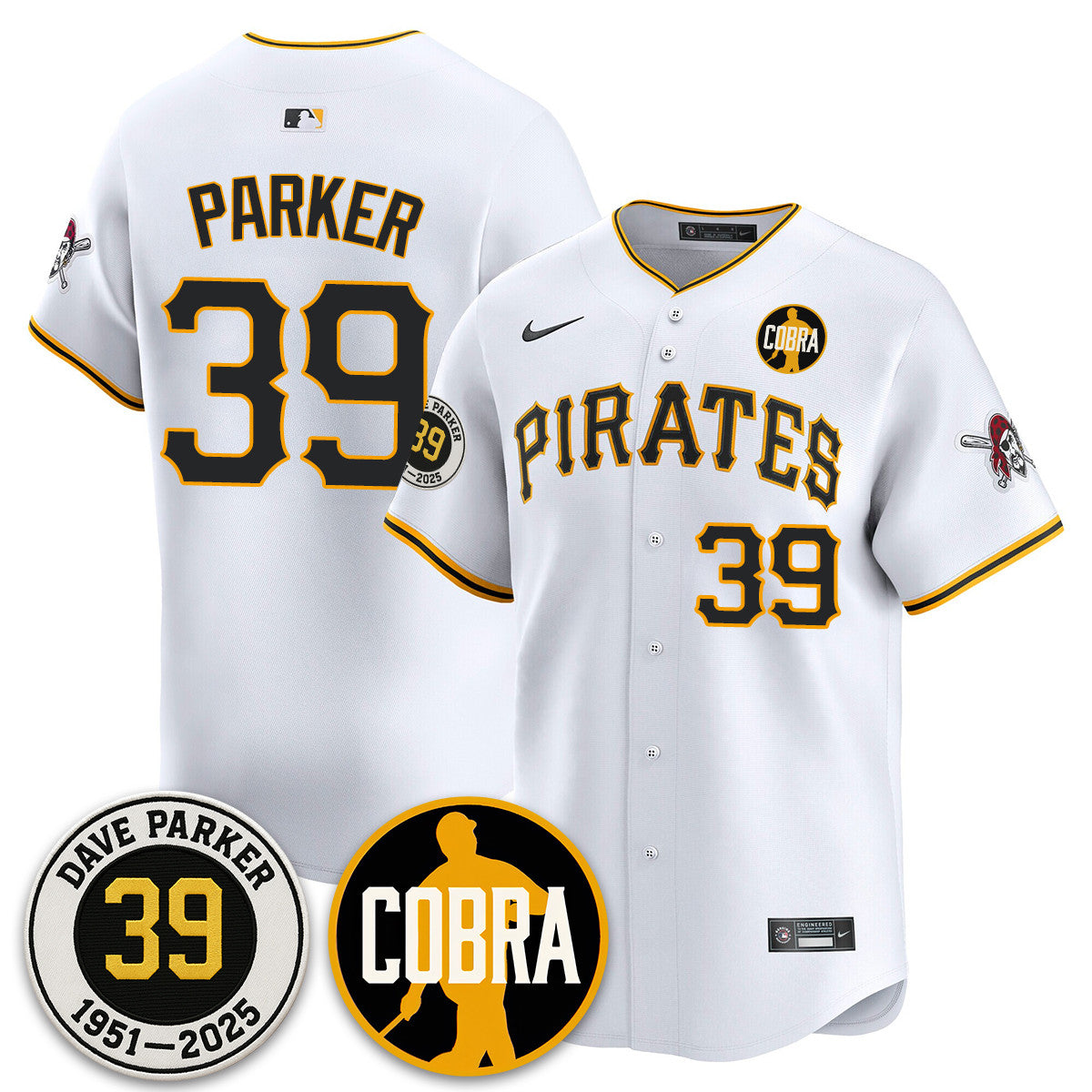Men's Pittsburgh Pirates Memories Dave Parker Jersey- “COBRA” Patch - All Stitched