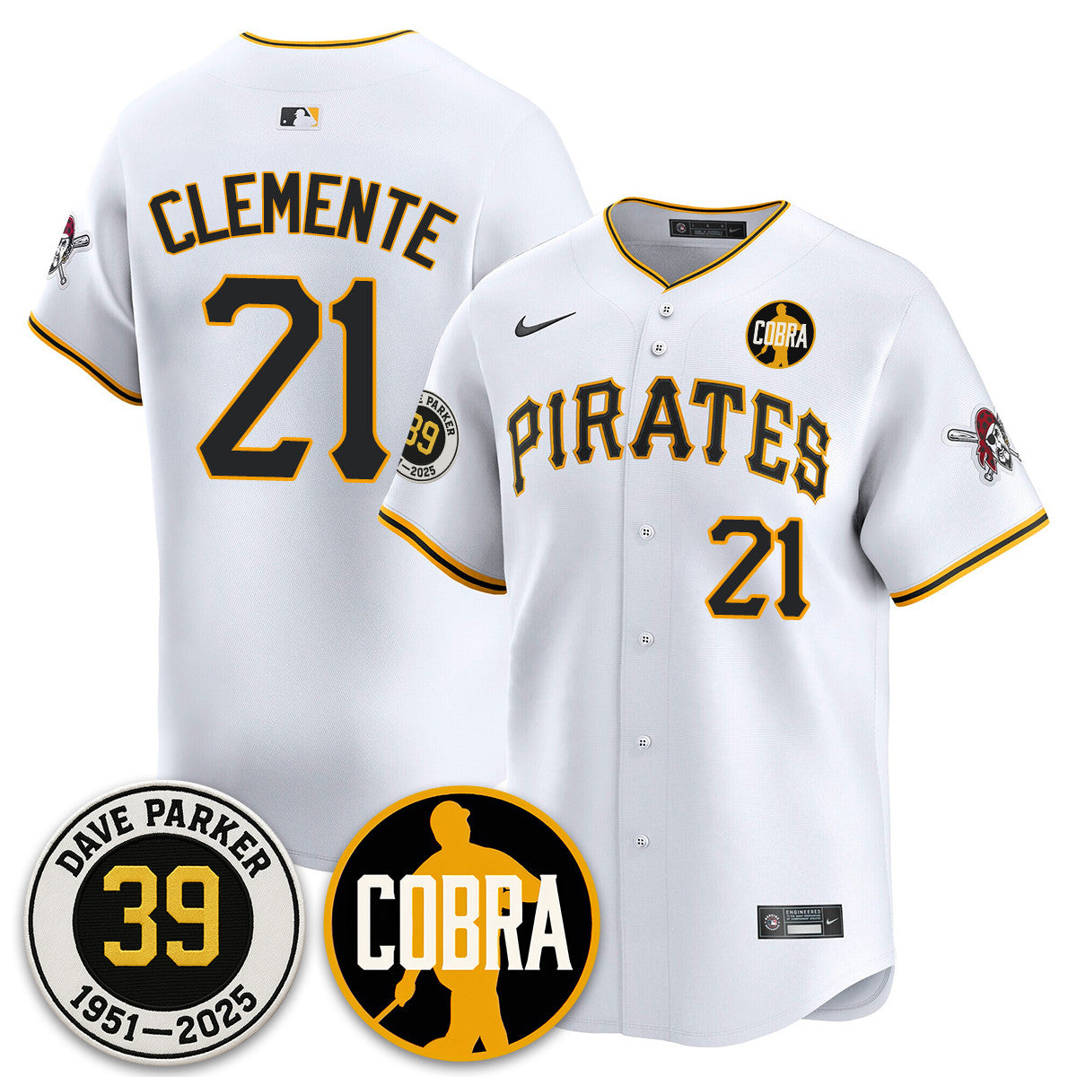 Men's Pittsburgh Pirates Memories Dave Parker Jersey- “COBRA” Patch - All Stitched