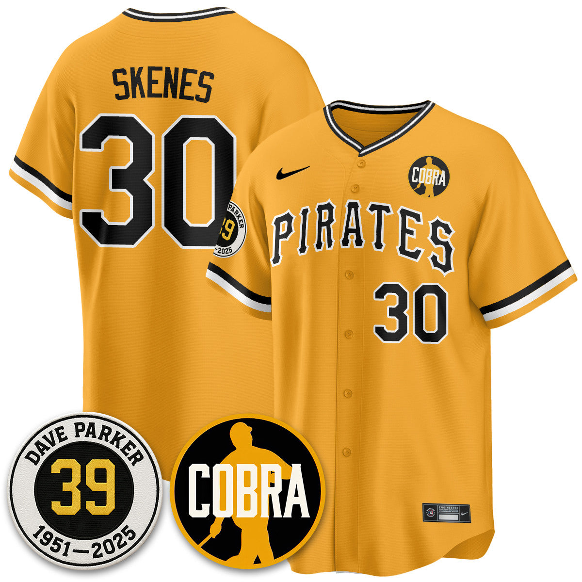 Men's Pittsburgh Pirates Memories Dave Parker Jersey- “COBRA” Patch - All Stitched