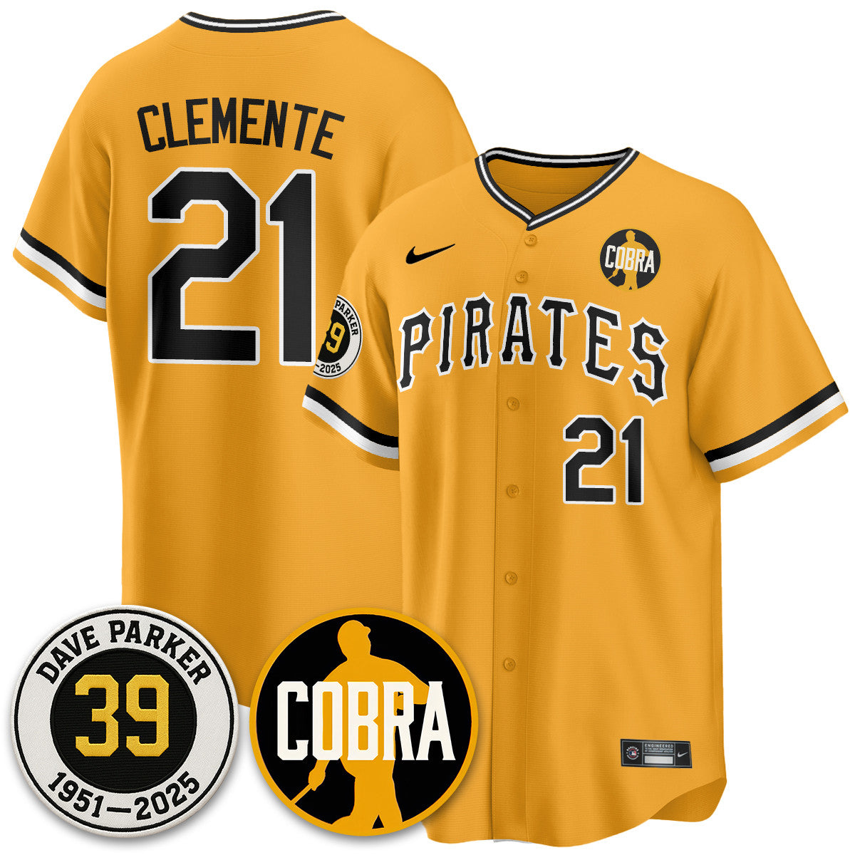 Men's Pittsburgh Pirates Memories Dave Parker Jersey- “COBRA” Patch - All Stitched