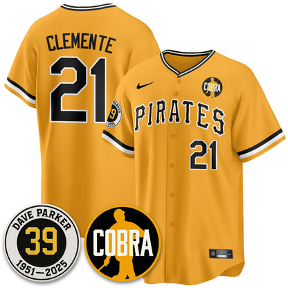 Men's Pittsburgh Pirates Memories Dave Parker Jersey- “COBRA” Patch - All Stitched