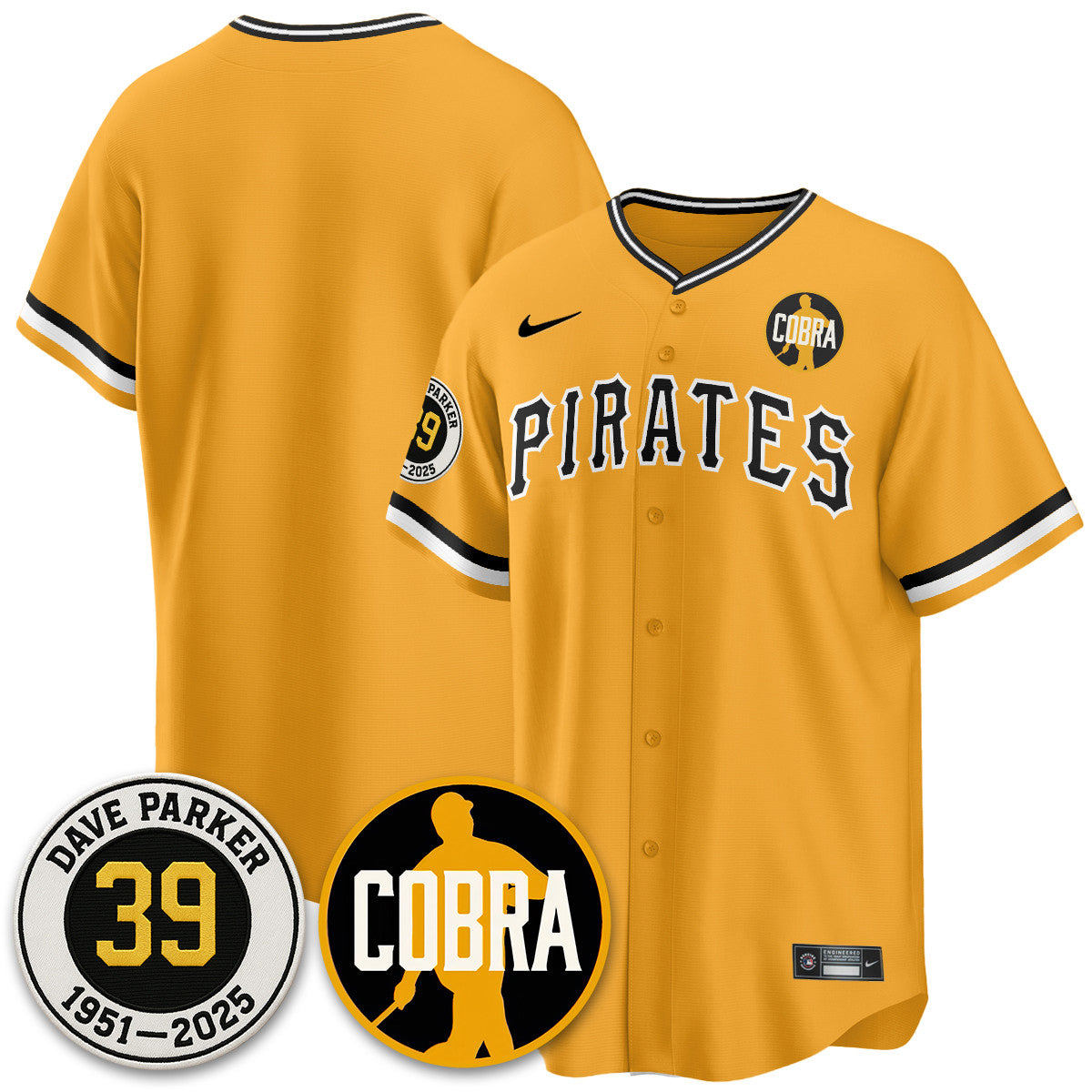 Men's Pittsburgh Pirates Memories Dave Parker Jersey- “COBRA” Patch - All Stitched