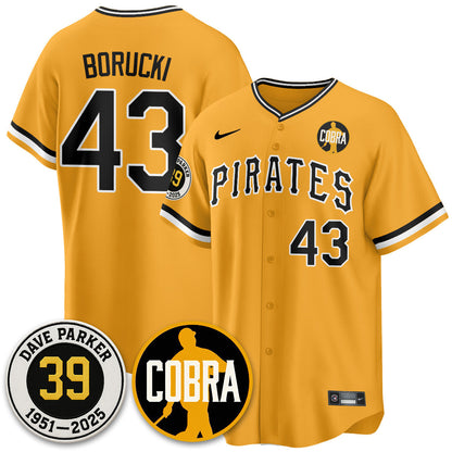 Men's Pittsburgh Pirates Memories Dave Parker Jersey- “COBRA” Patch - All Stitched