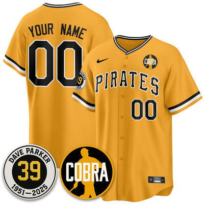 Custom Pittsburgh Pirates Memories Dave Parker Jersey- “COBRA” Patch - All Stitched