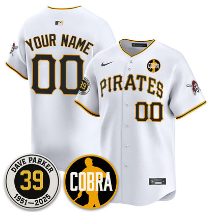Custom Pittsburgh Pirates Memories Dave Parker Jersey- “COBRA” Patch - All Stitched