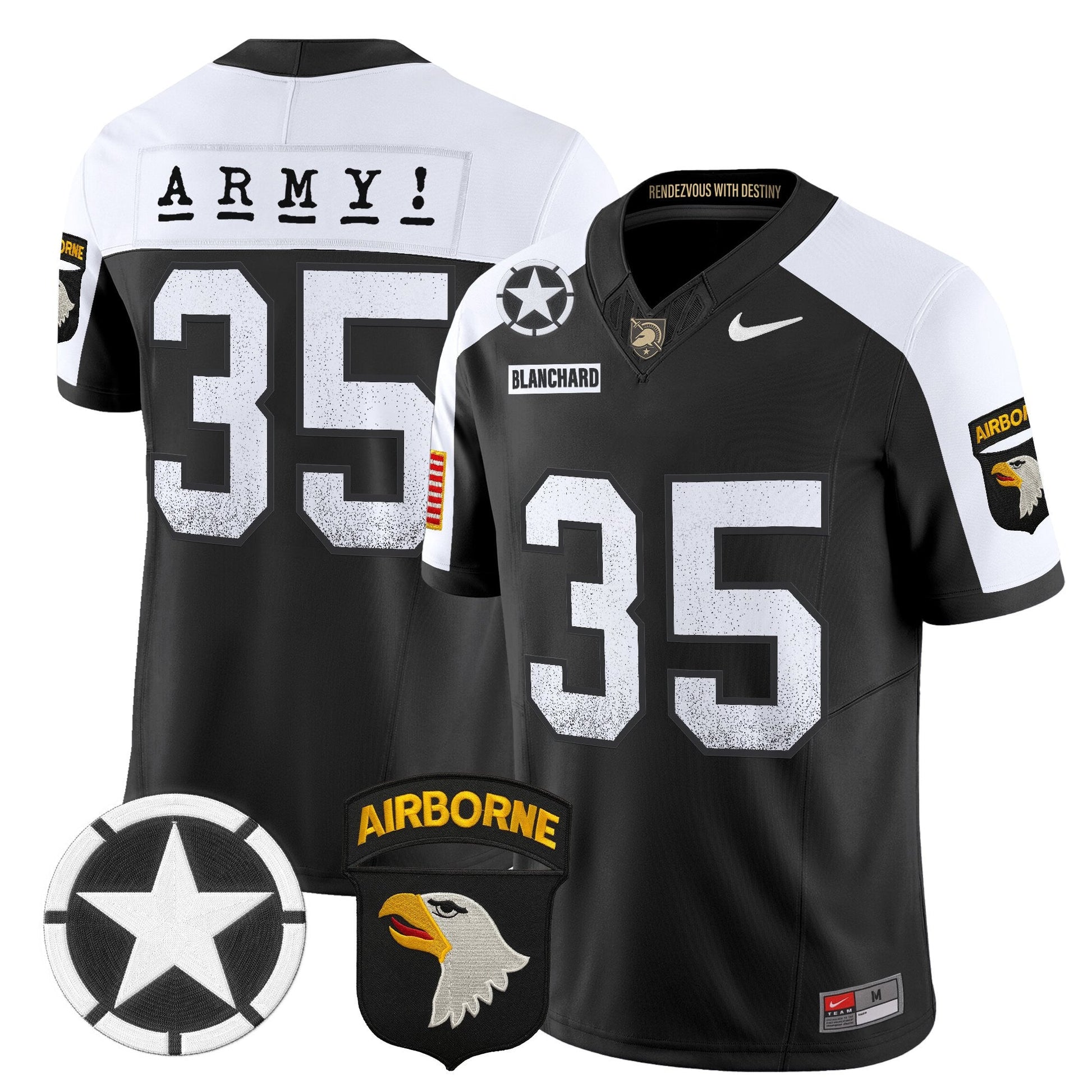 Men's Army Black Knights 2025 Screaming Eagles Vapor Limited Jersey - All Stitched