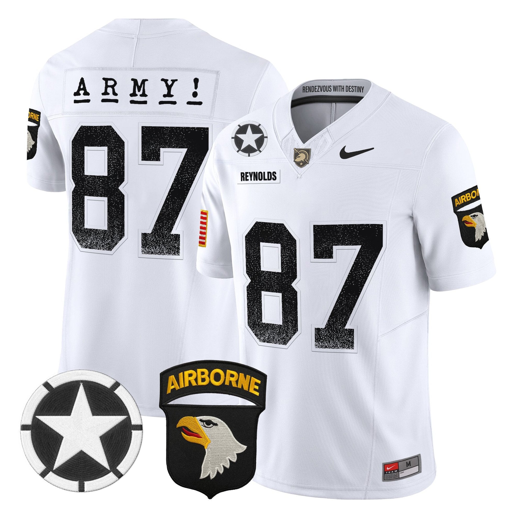 Men's Army Black Knights 2025 Screaming Eagles Vapor Limited Jersey - All Stitched