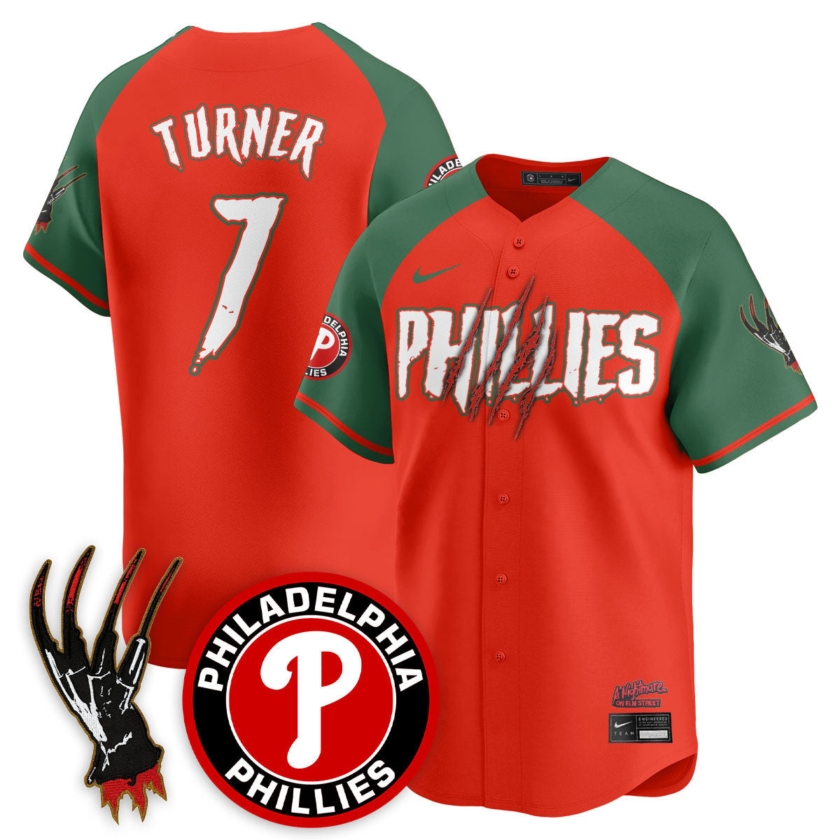 Men's Philadelphia Phillies "A Nightmare on Elm Street" Jersey - Stitched