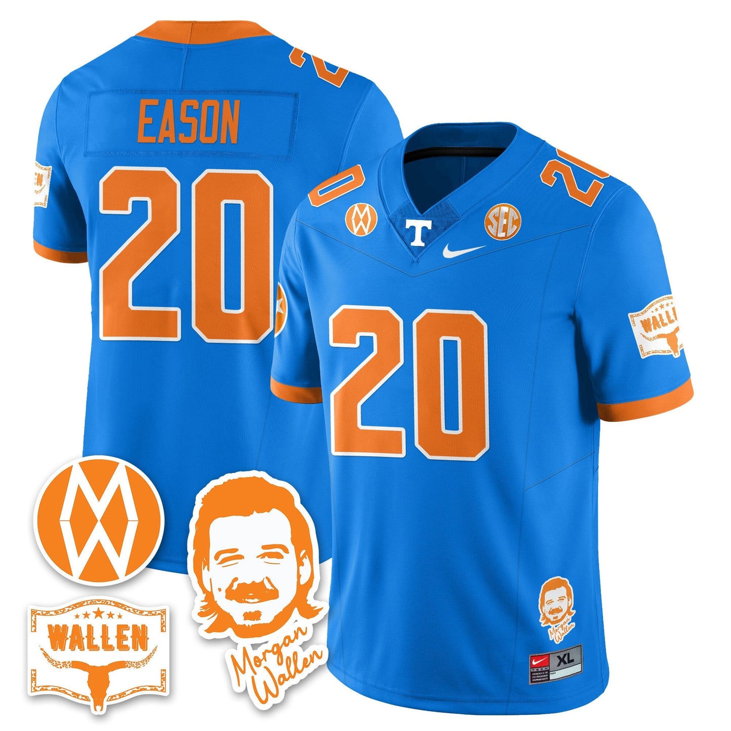 Men's Tennessee Volunteers Morgan Wallen 2025 Jersey - All Stitched