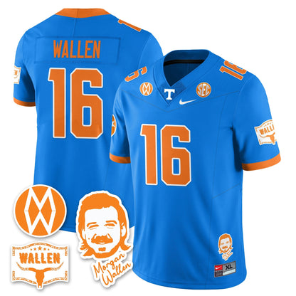 Men's Tennessee Volunteers Morgan Wallen 2025 Jersey - All Stitched