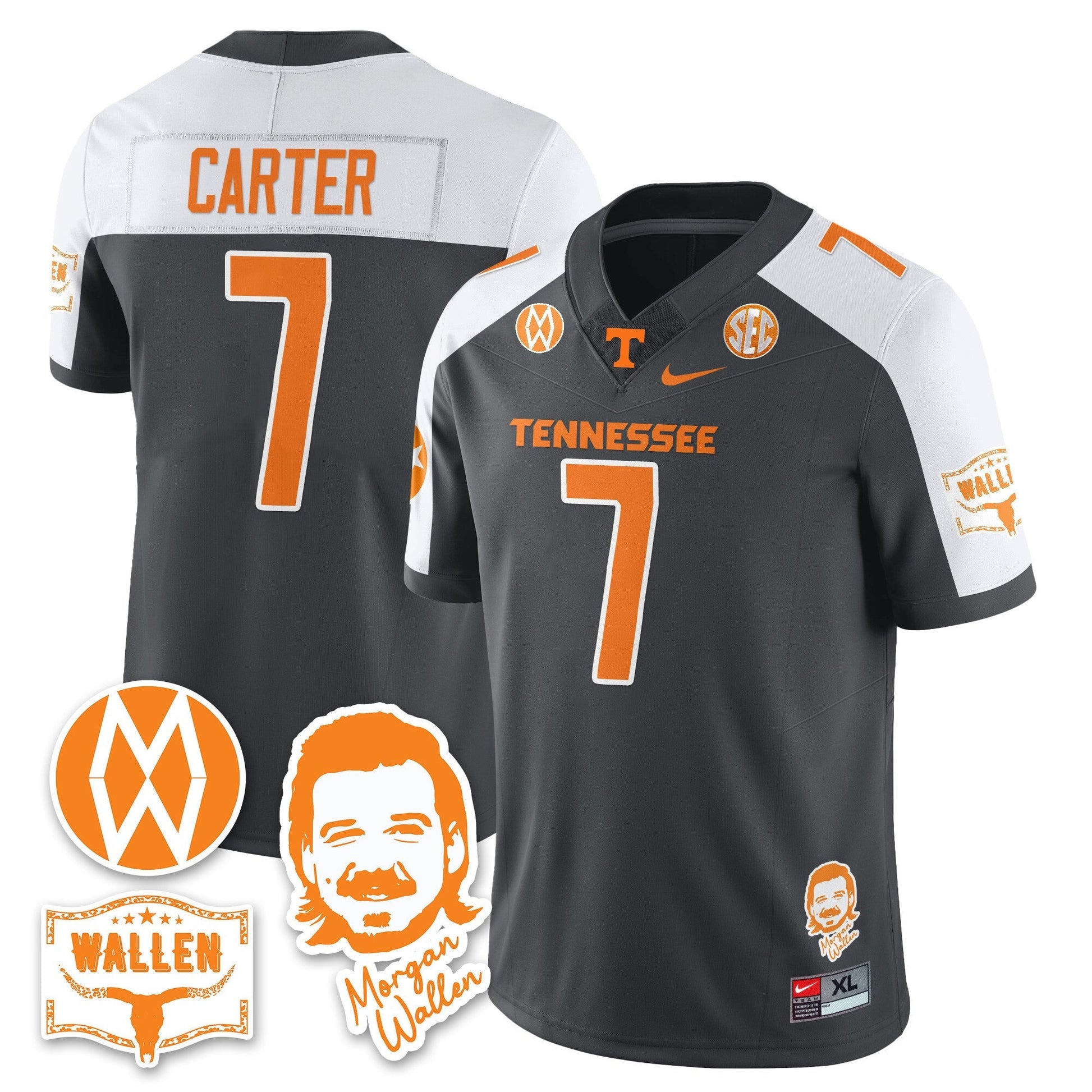 Men's Tennessee Volunteers Morgan Wallen 2025 Jersey - All Stitched