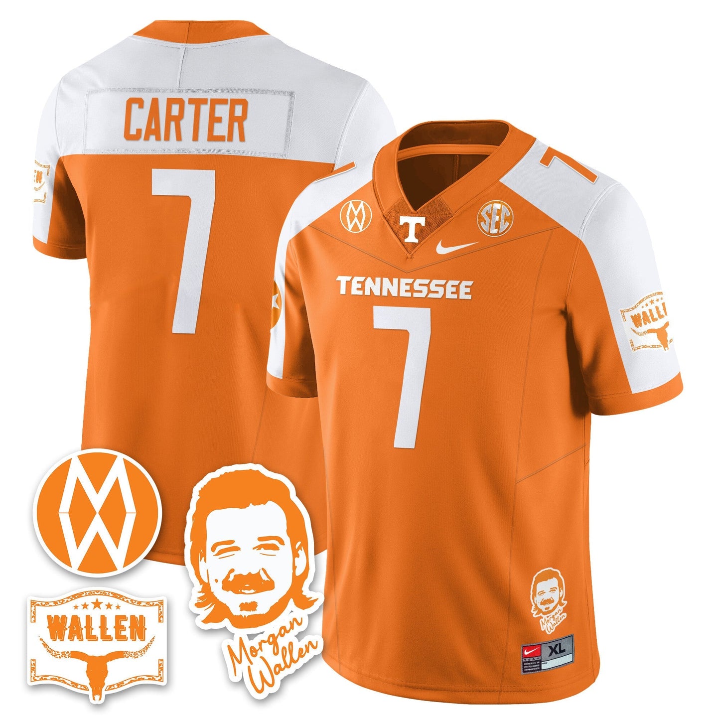 Men's Tennessee Volunteers Morgan Wallen 2025 Jersey - All Stitched