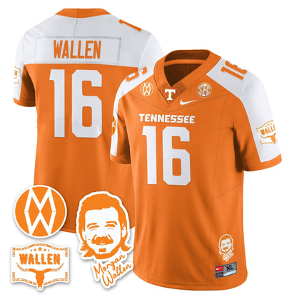 Men's Tennessee Volunteers Morgan Wallen 2025 Jersey - All Stitched