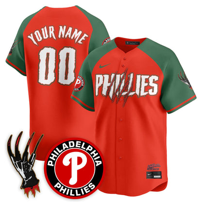 Philadelphia Phillies "A Nightmare on Elm Street" Custom Jersey - Stitched