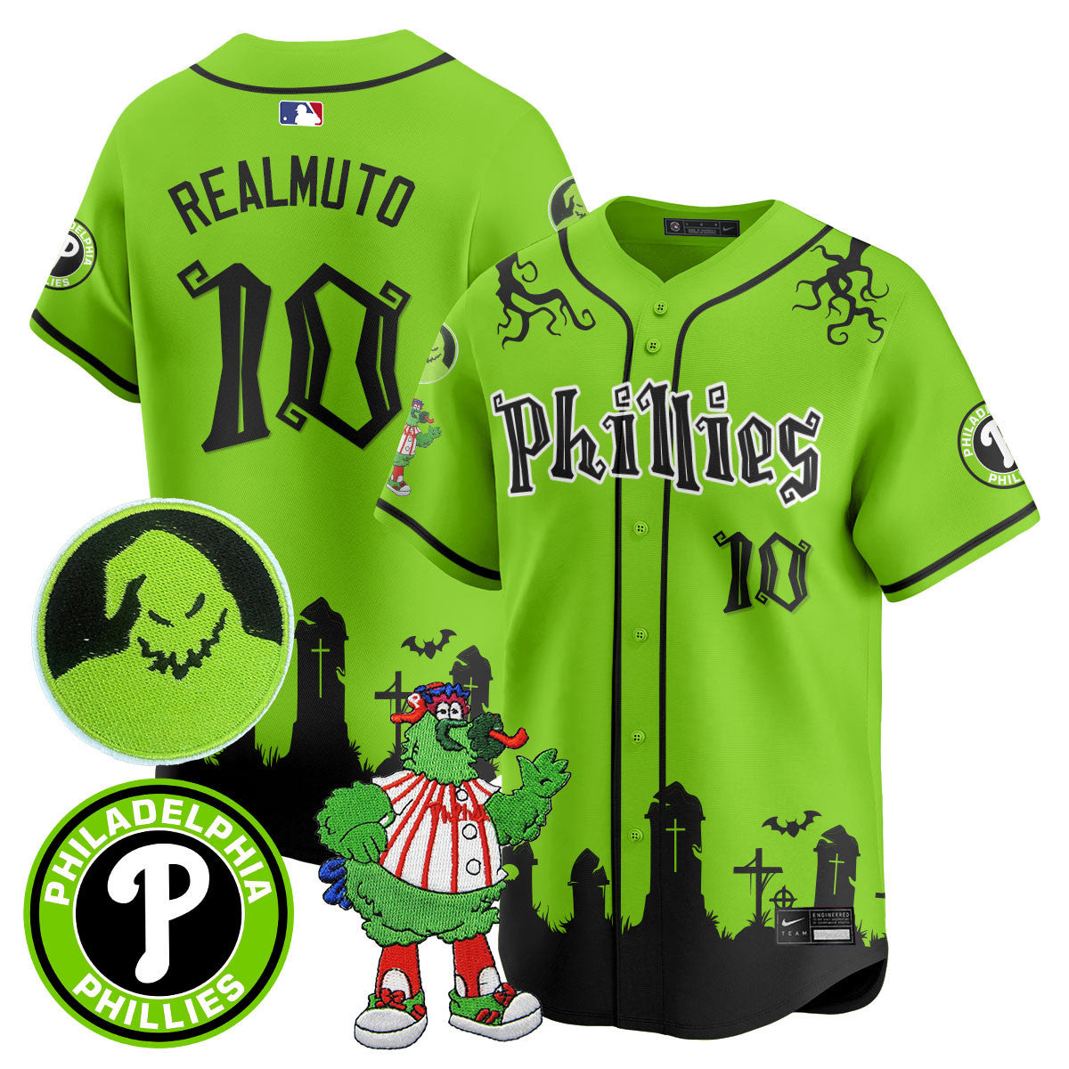 Men's Philadelphia Phillies Oogie Boogie & Phanatic Premier Limited Jersey - All Stitched