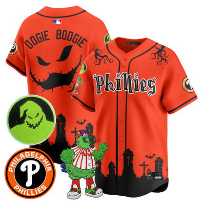 Men's Philadelphia Phillies Oogie Boogie & Phanatic Premier Limited Jersey - All Stitched