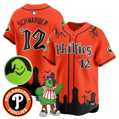 Men's Philadelphia Phillies Oogie Boogie & Phanatic Premier Limited Jersey - All Stitched