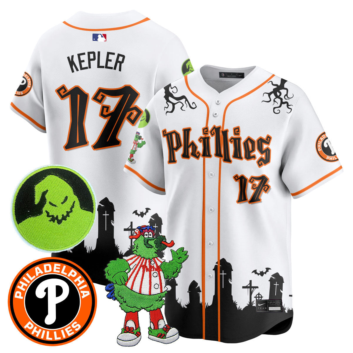 Men's Philadelphia Phillies Oogie Boogie & Phanatic Premier Limited Jersey - All Stitched