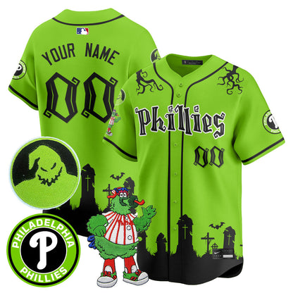 Custom Philadelphia Phillies Oogie Boogie & Phanatic Premier Limited Jersey - All Stitched
