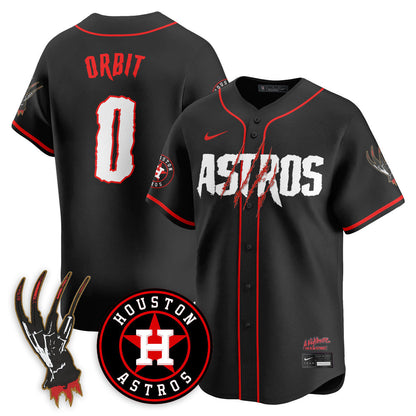 Men's Houston Astros "A Nightmare on Elm Street" Jersey - Stitched