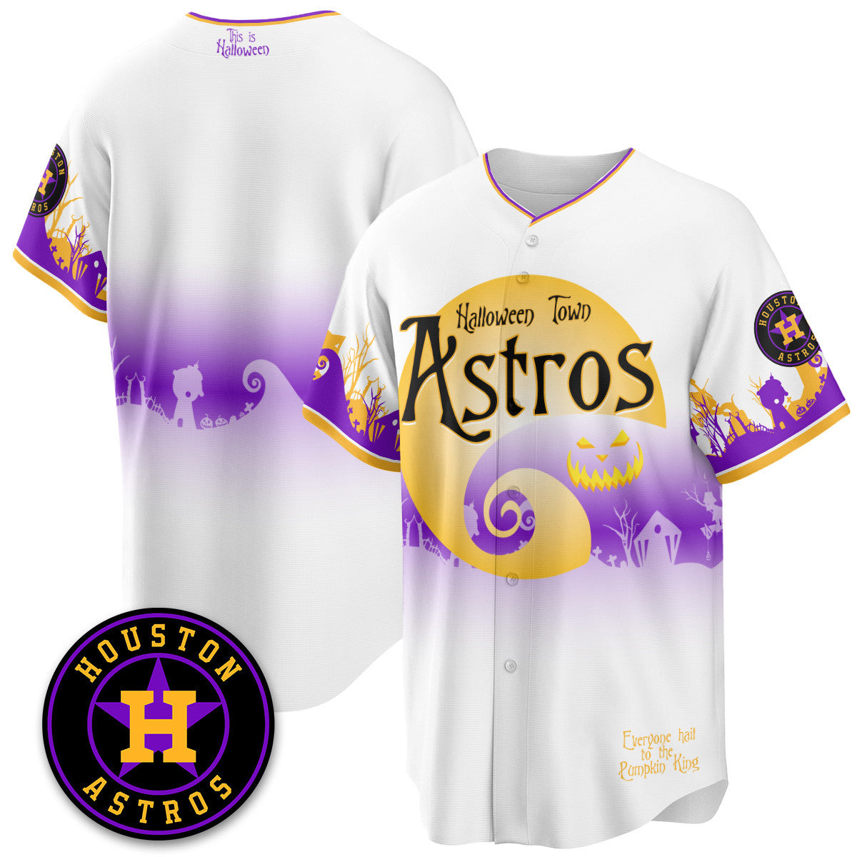 Men's Houston Astros "Halloween Town" Limited Jersey - Stitched
