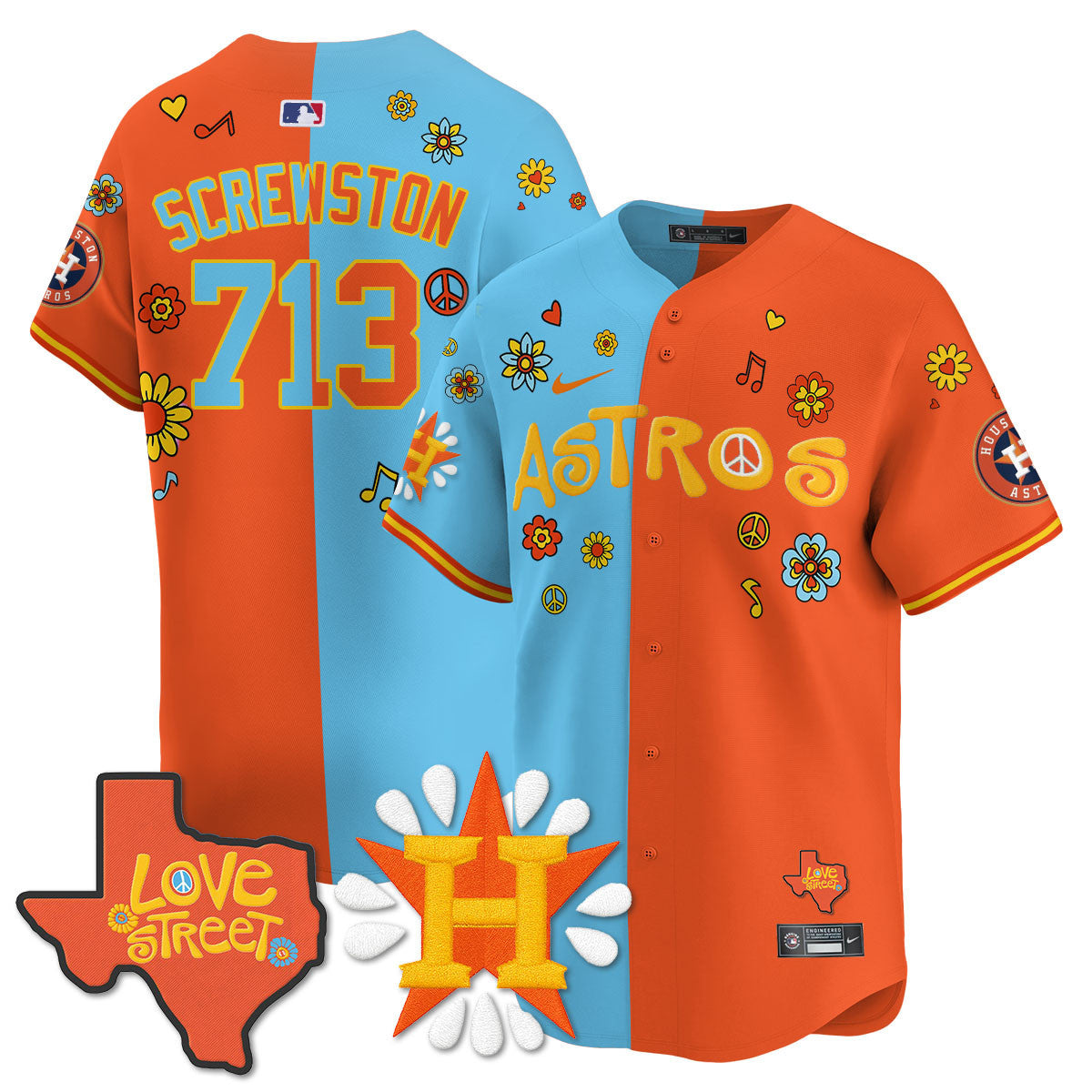Men's Houston Astros "Love Street" Limited Jersey - All Stitched