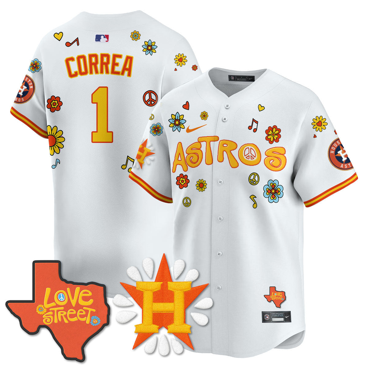 Men's Houston Astros "Love Street" Limited Jersey - All Stitched