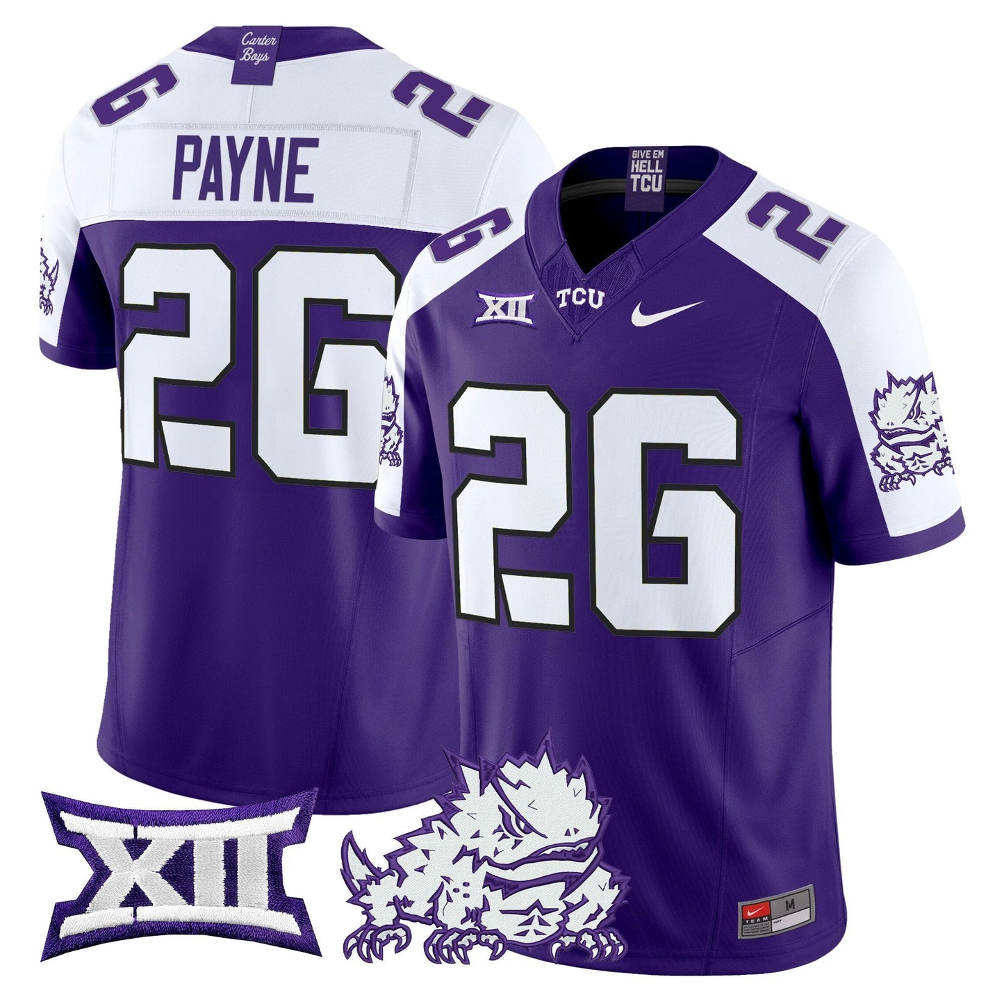 Men's TCU Horned Frogs 2025 Vapor Limited Jersey - All stitched