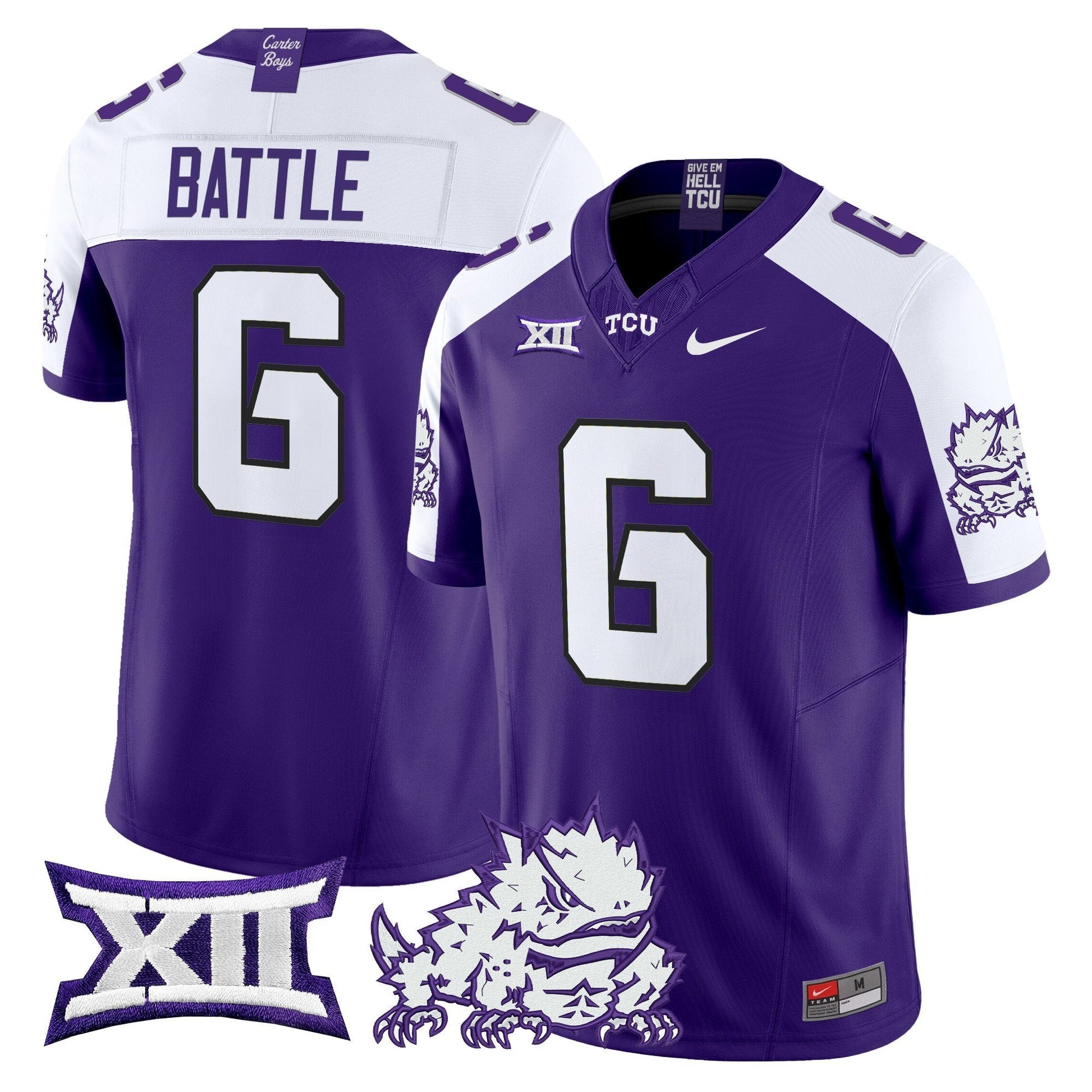 Men's TCU Horned Frogs 2025 Vapor Limited Jersey - All stitched