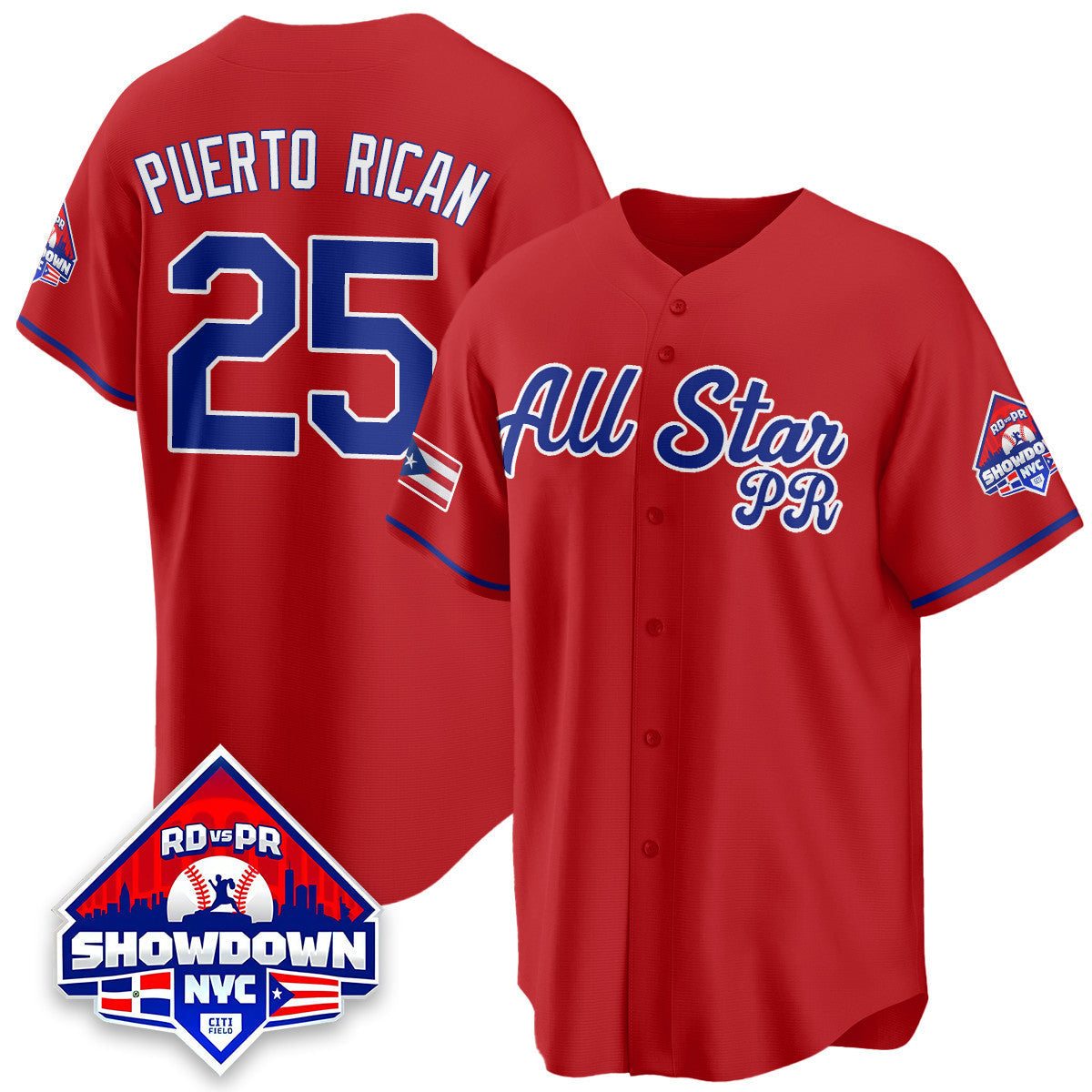 Men's Puerto Rican Baseball All-Star 2025 Jersey - All Stitched