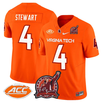 Men's Virginia Tech Hokies Coach Frank Beamer Patch 2025 Vapor Limited Jersey - All Stitched
