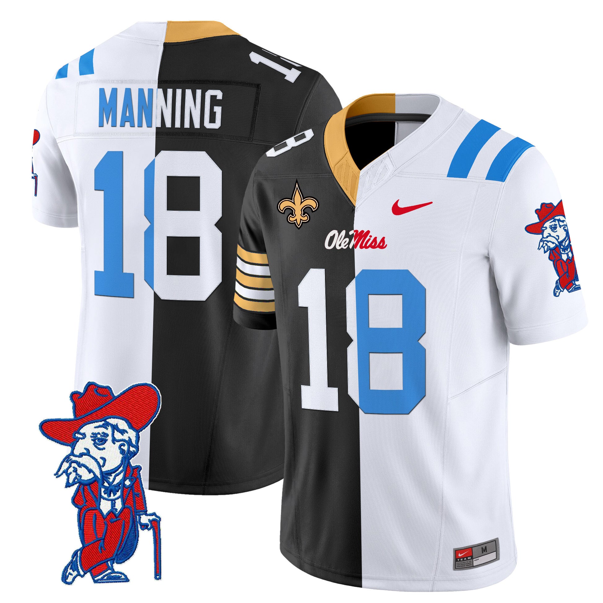 Ole Miss Rebels Split Vapor Limited Jersey - All Stitched