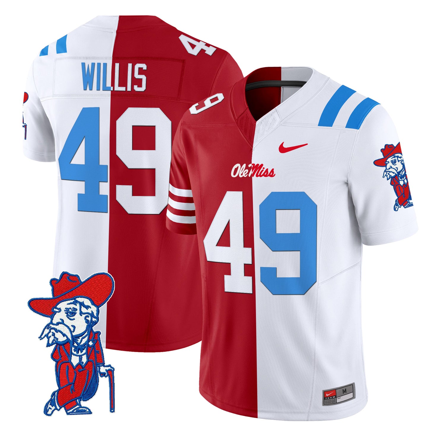 Ole Miss Rebels Split Vapor Limited Jersey - All Stitched